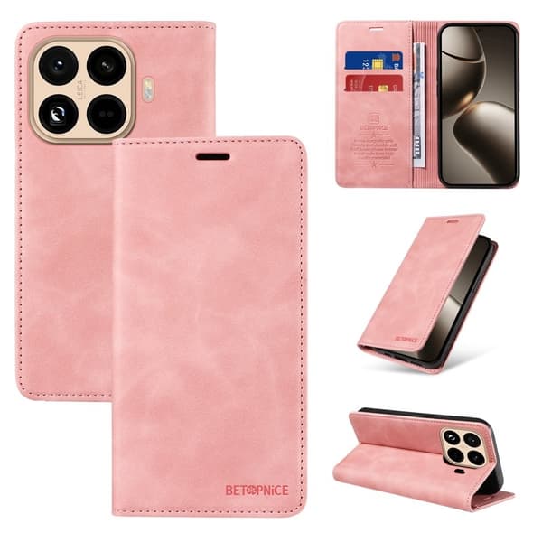 BETOPNICE Xiaomi 15T Pro Plånboksfodral Konstläder - Rosa