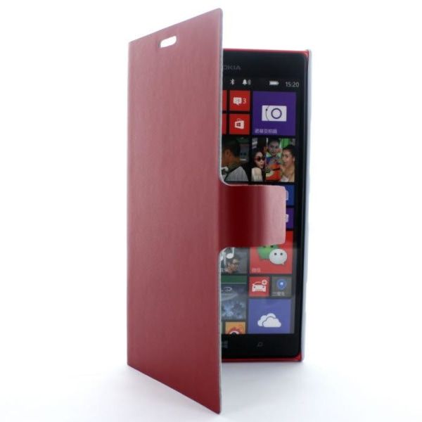 Doormoon Äkta Läder väska till Nokia Lumia 1520 (Röd) Röd