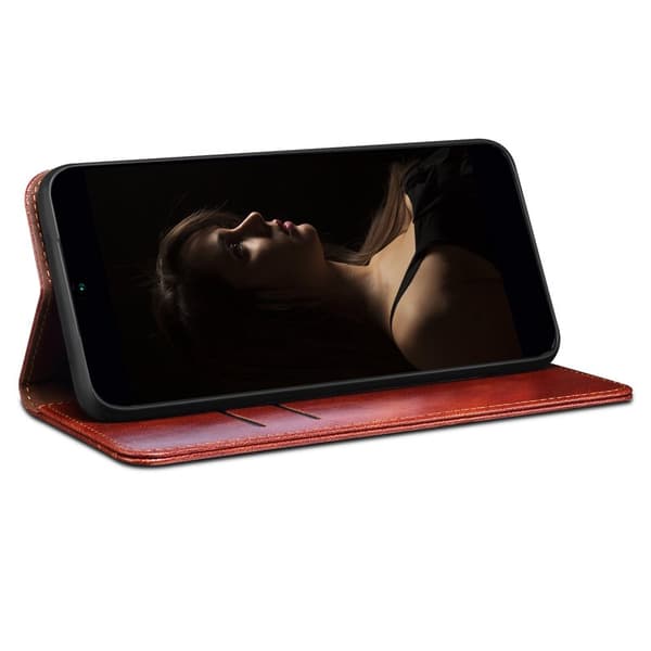 Plånboksfodral för Samsung Galaxy S26 Plus Konstläder Stativ - Brun