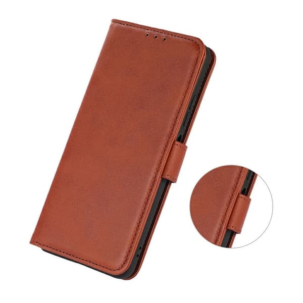 Samsung Galaxy S26 Plånboksfodral Konstläder Med Ställ - Brun
