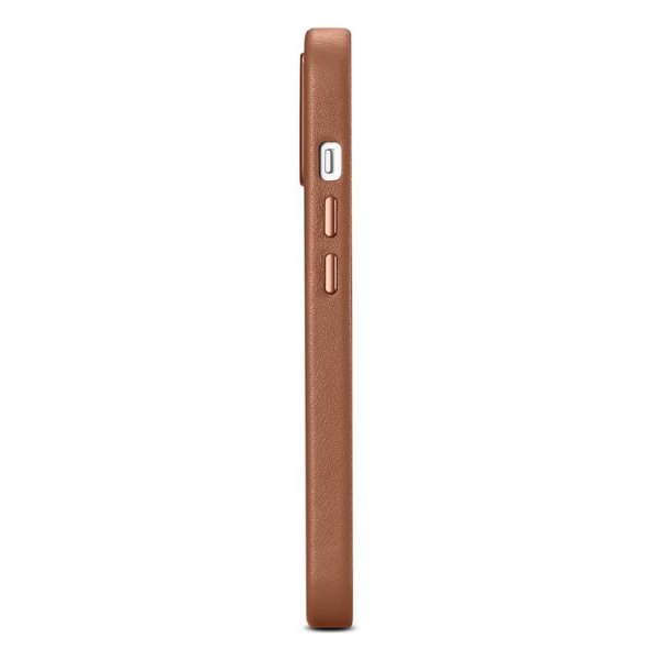 iCarer iPhone 14 -kotelo MagSafe aitoa nahkaa - ruskea