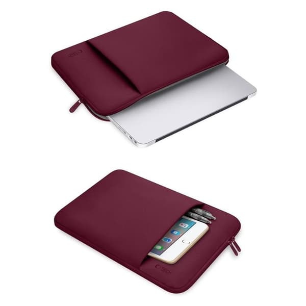Tech-Protect Laptop Taske 14" Neopren - Mulberry Vinröd