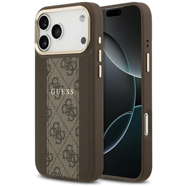 Guess Telefontaske til iPhone 17 Pro Max Magsafe Stripe - Brun Brun