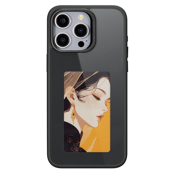Mobilskal till iPhone 14 Pro Max E Ink 4-Color Display Customized Svart