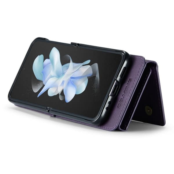 DG.MING Samsung Galaxy Z Flip4 Plånboksfodral RFID-Skydd Lila