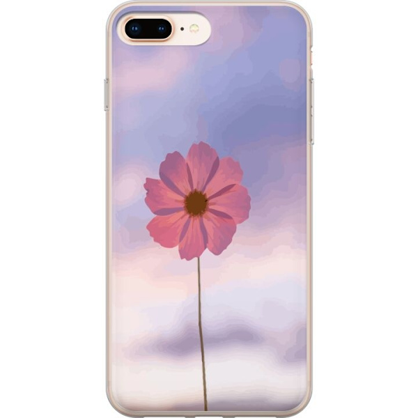 Mobilcover til Apple iPhone 7 Plus med lyserød blomst