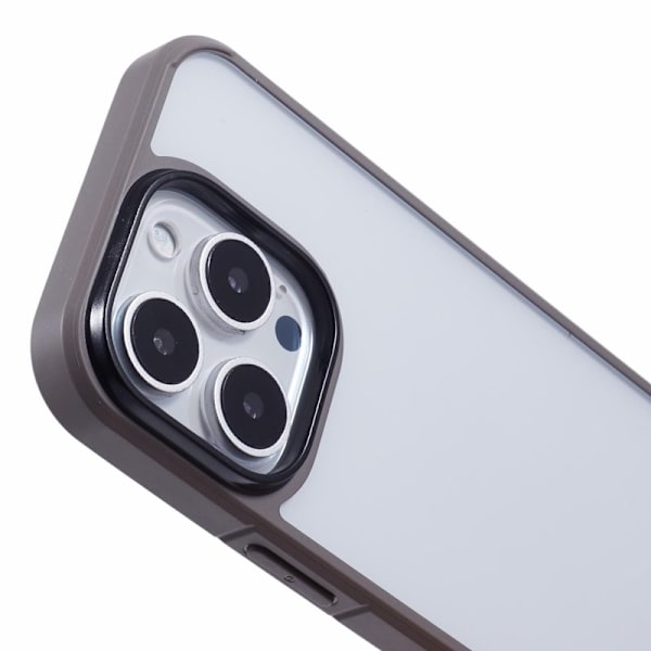X-LEVEL Mobilskal till iPhone 16 Pro Max Akryl+Silikon Klar Bak - Grå