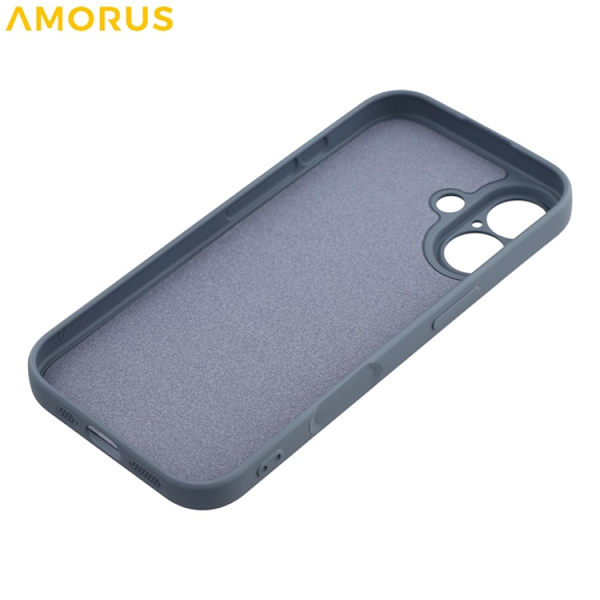 AMORUS Mobilskal till iPhone 17 Precise Cutouts TPU Fiber - Lavendelgrå Grå