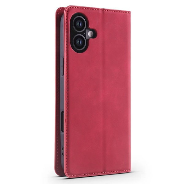 FORWENW iPhone 17 Plånboksfodral Konstläder - Röd