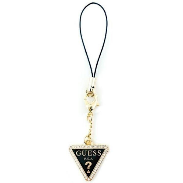 Guess Mobilrem Triangle Diamond Charm med Rhinestones Svart