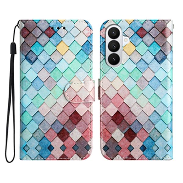 Samsung Galaxy S26 Pro Plånboksfodral Tryckt Mönster Konstläder Ställ - Rutigt