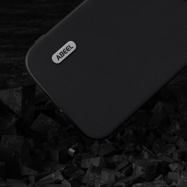ABEEL Mobilskal till iPhone 13 Silky Äkta Läder PC+TPU Svart