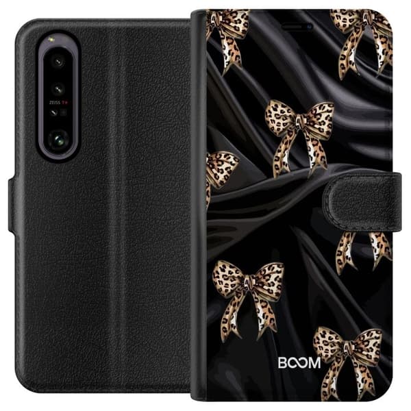 Plånboksfodral till Sony Xperia 1 IV med Leopard Bow
