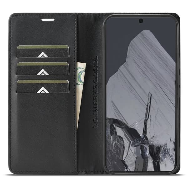 LC.IMEEKE Google Pixel 10 Pro XL Plånboksfodral Konstläder - Svart