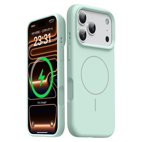Mobilskal till iPhone 17 Pro MagSafe Liquid Silikon - Grön Grön
