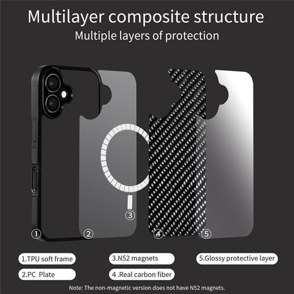 Mobilskal till iPhone 17 MagSafe Aramid Fiber Twill Texture - Blå Blå