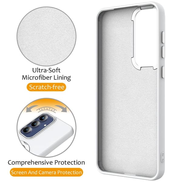 Mobilskal för Samsung Galaxy S26 Plus Magnetiskt Ring Kickstand TPU + PC - Vit
