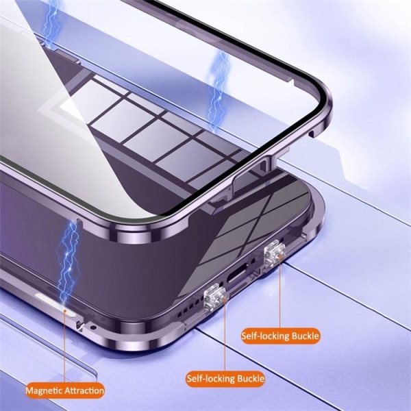 iPhone 14 Plus -suojus metallimagneettinen - sininen