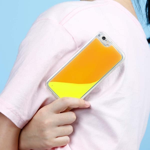 Liquid Neon Sand cover til iPhone 6/6s - Orange Orange
