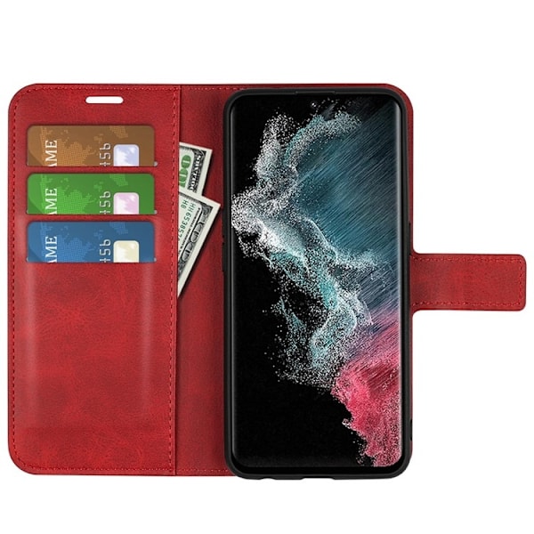 Galaxy S23 Ultra Plånboksfodral Folio Flip - Röd