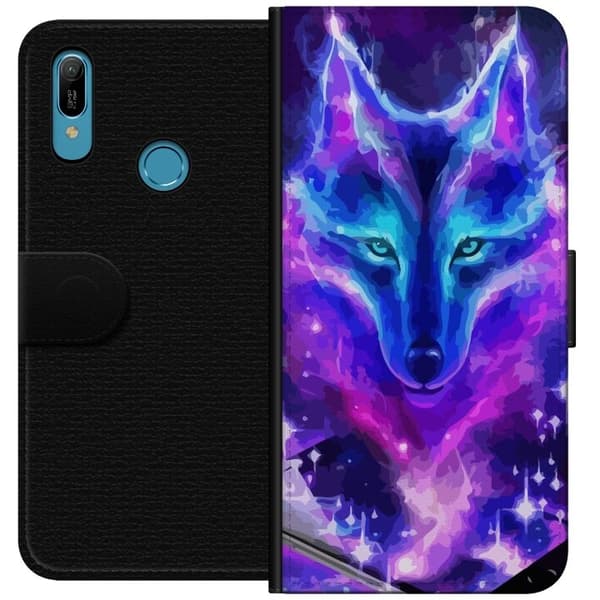 Pungcover til Huawei Y6 (2019) med Neon Ulv