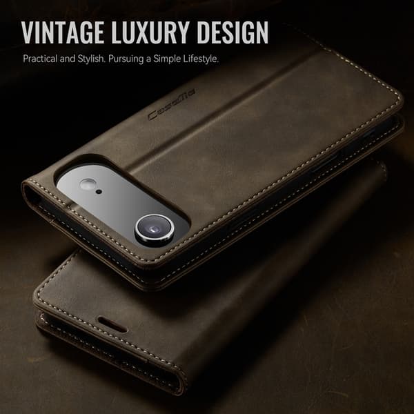 Caseme iPhone Air Plånboksfodral RFID-Skydd 033 - Kaffe Brun