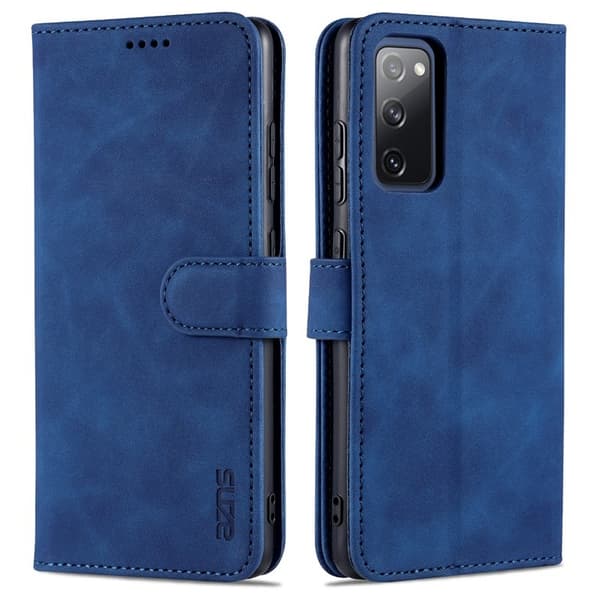 AZNS Samsung Galaxy S20 FE Plånboksfodral i Konstläder - Blå