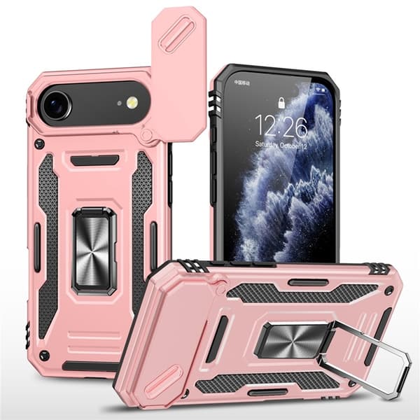 Mobilskal till iPhone Air Kickstand Lens Lid - Roséguld Roséguld