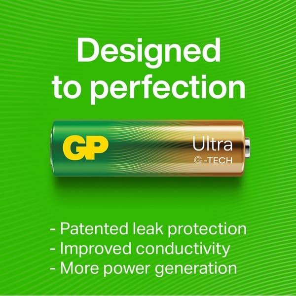 GP Batteri Ultra Alkaline D LR20 2-Pakke