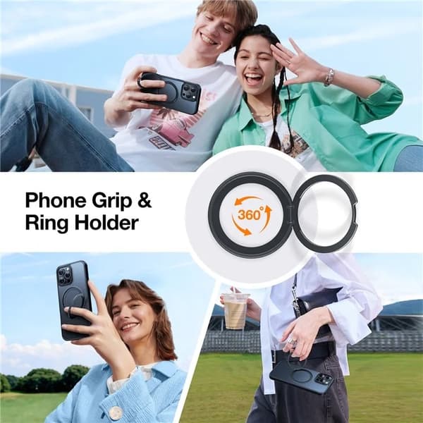 TORRAS Mobilskal till iPhone 15 Pro Max Magsafe Kickstand - Svart