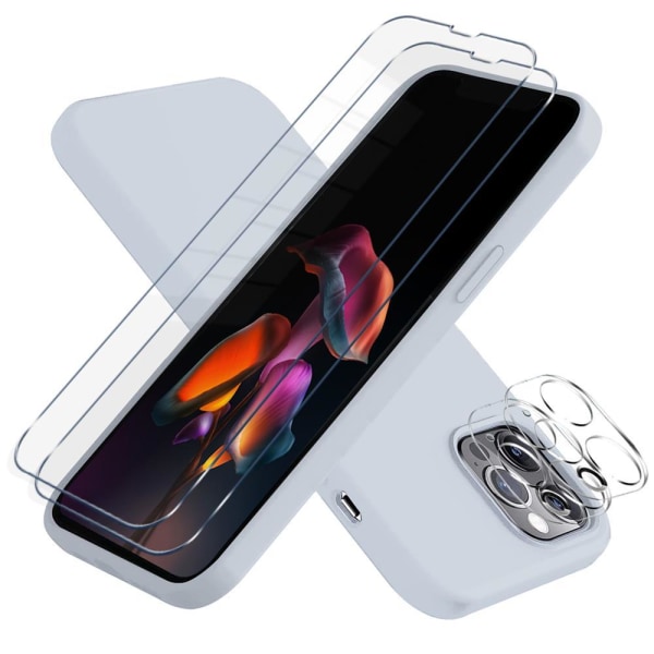 iPhone 13 Pro Max [5-PACK] 1 X Skal, 2 X Kameralinsskydd, 2 X Hä Blå