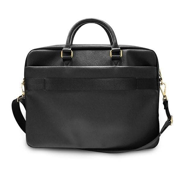 Guess Saffiano Script Väska Notebook 16'' - Svart Svart