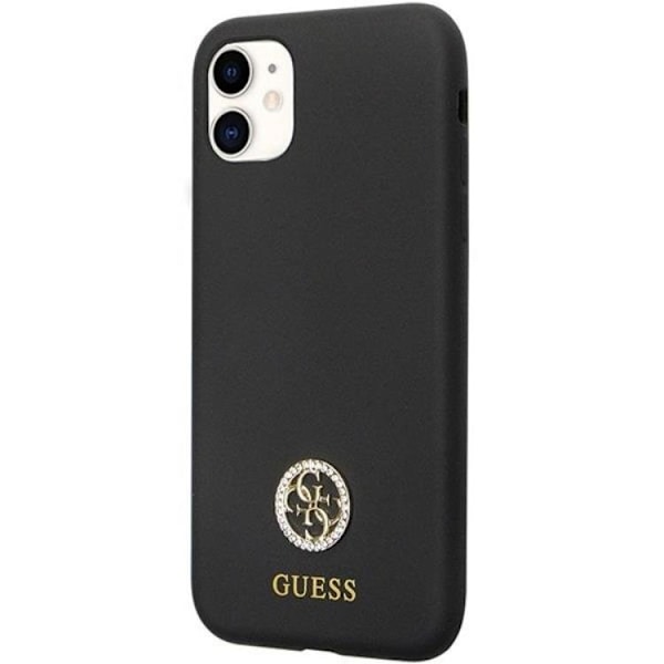 Guess iPhone 11/XR Mobilskal Silikon Logo Strass - Svart Svart