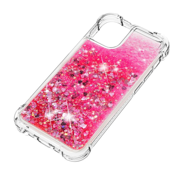 Pudotuksenkestävä Glitter Sequins Suojakuori iPhone 13 Minille - vaaleanpunainen Pink