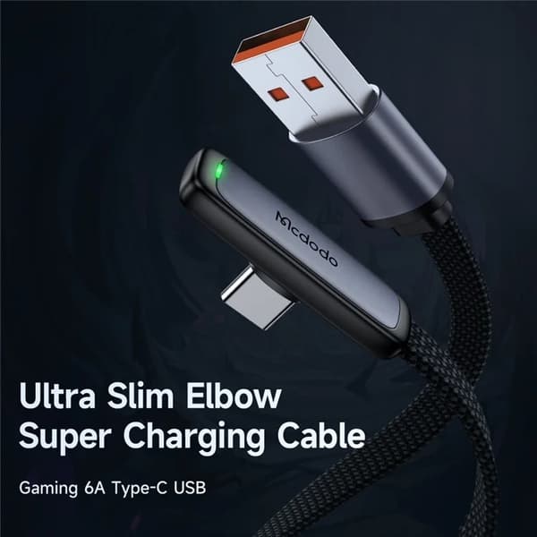 MCDODO USB-A - USB-C 100W Kabel 1.2m 6A CA-3340 MDD - Svart Svart