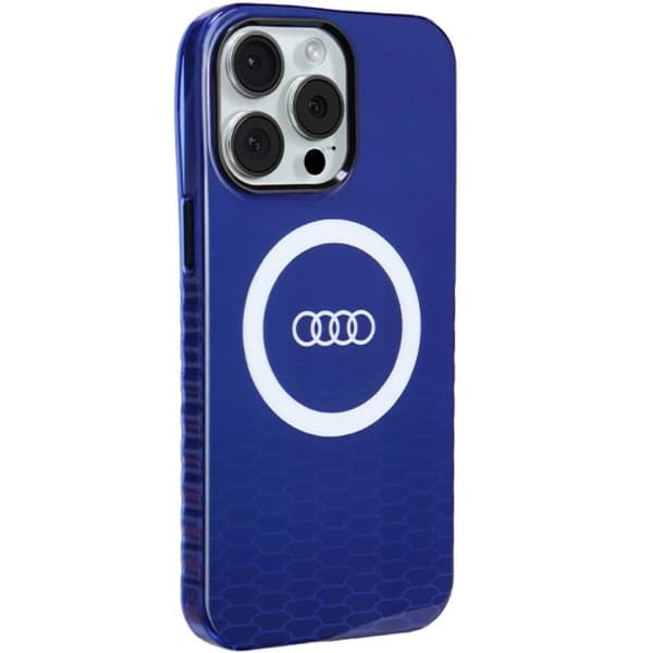 Audi Mobilskal till iPhone 15 Pro Max Magsafe IML Big Logo - Blå