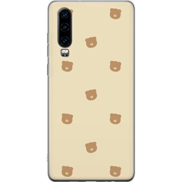 Mobilcover til Huawei P30 med Bjørnemønster