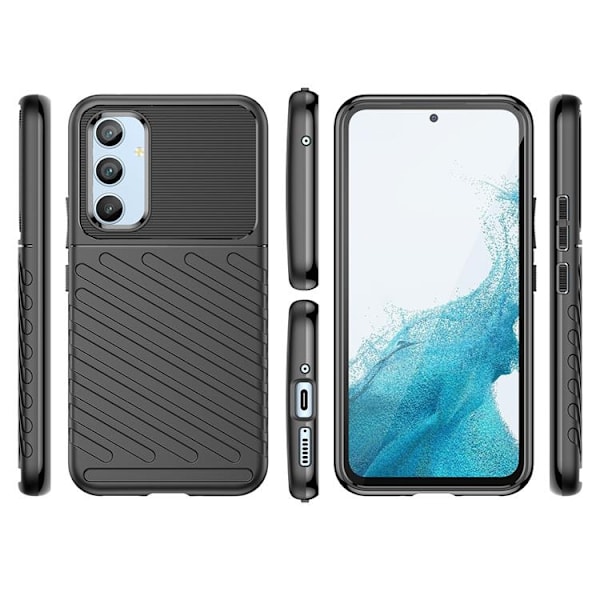Galaxy A54 5G Skal Thunder Silicone Armor - Svart Svart