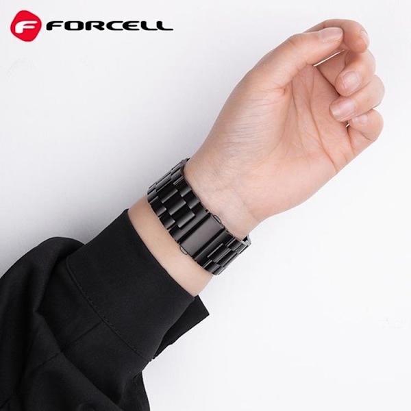 Forcell Apple Watch (38/40/41mm) Armband F-Design - Svart Svart