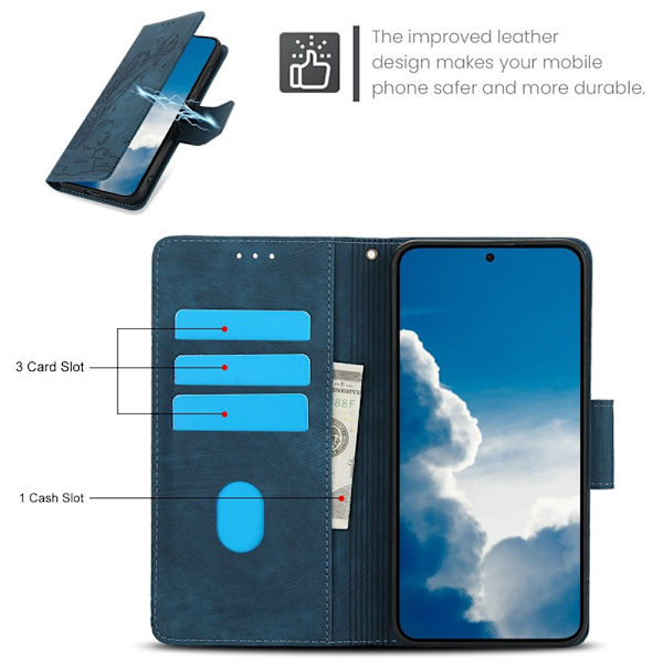 Plånboksfodral för Samsung Galaxy S26 Plus Konstläder - Blå