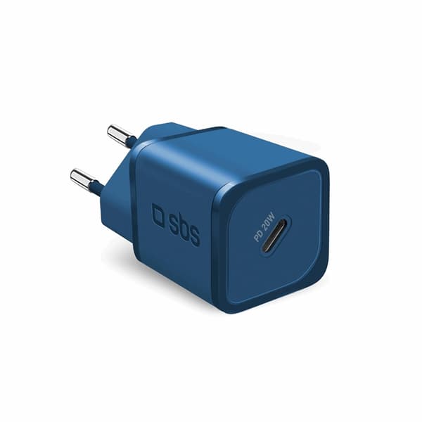 SBS Snabbladdare 20W GaN Power Delivery - Blå Blå