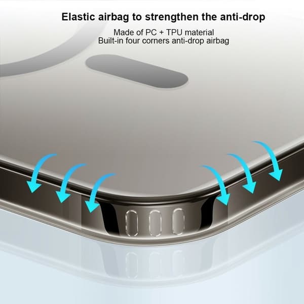 XUNDD Mobilskal till iPhone 16 Pro Max MagSafe TPU+Acrylic Transparent