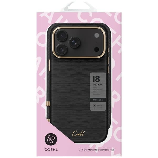 UNIQ Mobilskal För iPhone 18 Pro Max/17 Pro Max Coehl Mirelle - Svart