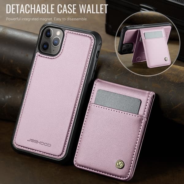 JEEHOOD J06 Mobilskal till iPhone 11 Pro Max MagSafe RFID Skydd Rosa