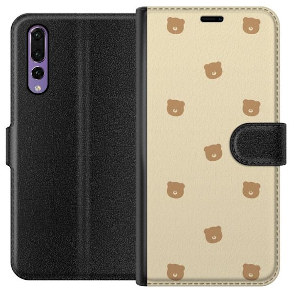 Pungcover til Huawei P20 Pro med Bjørnemønster