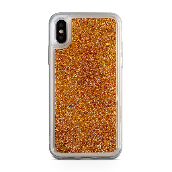 Glitter Skal till iPhone XR  - Guld Gul