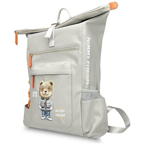 Nimmy Dator Ryggsäck 14" Cool&Cute 2.0 Bear - Grå Grå