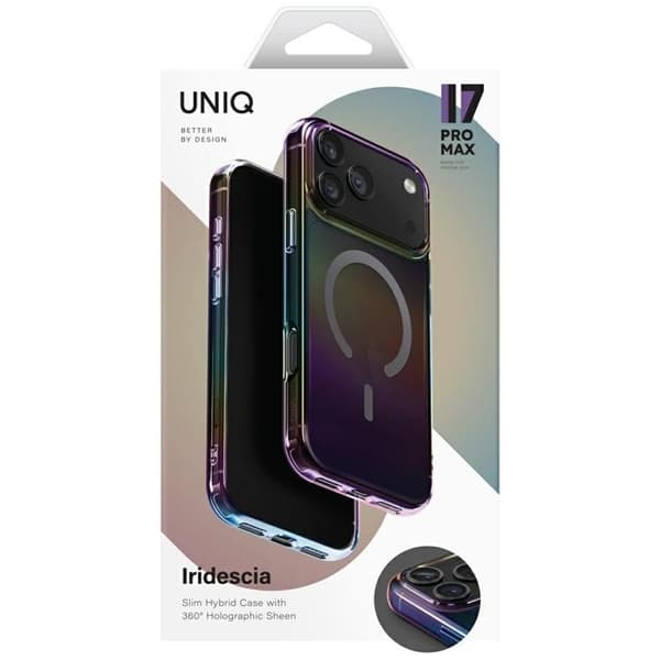 UNIQ telefontaske til iPhone 17 Pro Max MagSafe Iridescia - Midnight Quartz Svart