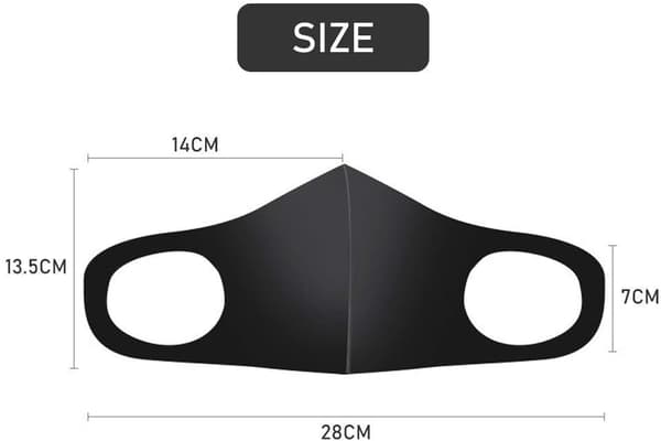 1 Pack Tvättbar mask Munskydd Skyddsmask Blå Blue