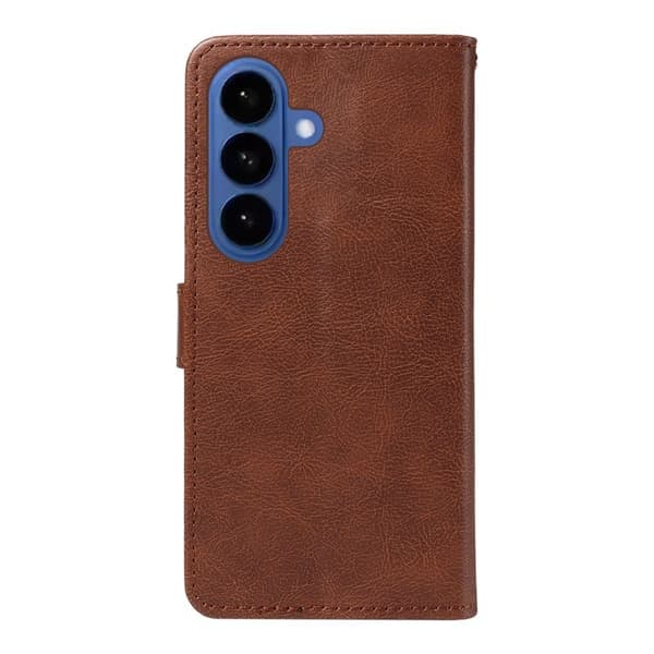 Samsung Galaxy S26 Plus Plånboksfodral Konstläder Med Rem Ställ - Brun
